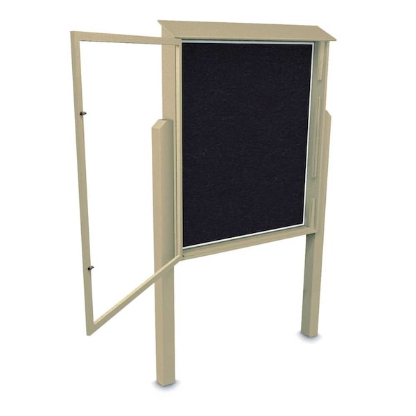 Sliding Door Indoor Enclosed Corkboard, 4